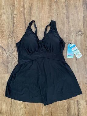 NWT Simply Fit Solid Empire One-Piece Swimsuit